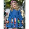 Enchanting Nutcracker Glitter Chambray Dress Mia Belle Girls - 2 of 4
