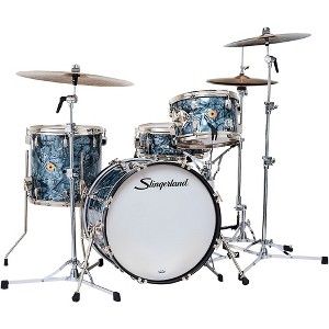 Slingerland Radio King 4-Piece Shell Pack With 20" Bass Drum and Snare Black Diamond Pearl - 1 of 4