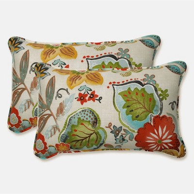 Alatriste 2pc Outdoor/Indoor Throw Pillows Ivory - Pillow Perfect