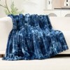 Cozy Bliss Faux Fur Plush Decorative Blanket, Cozy Warm Striped Throw Blanket - 2 of 4