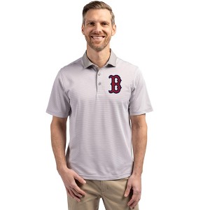 Boston Red Sox Cutter & Buck Virtue Eco Pique Micro Stripe Recycled Mens Big & Tall Polo - 1 of 1