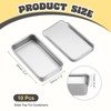 Unique Bargains Metal Anti-Oxidation Slide Top Rectangular Tin Containers 10 Pcs - 2 of 4