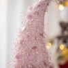 Whisen 8.7x5.9x22.4" Fabric Christmas Gnome Decor - Pink & White - 4 of 4