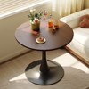 Gulches 24 Inch Walnut Round Modern Dining Table, MDF Top & Steel Tulip Base, Multi - use as Table Living Room Table for Small Space Apartments - 2 of 4