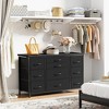 Wide Dresser with 10 Large Drawers for 55'' Long TV Stand with Power Outlet Entertainment Center - 2 of 4