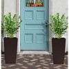Gulches Modern Faux Rattan Design Square Planter, 22.6 inch Brown Plastic Large Planter(Brown, 22.6 inch - 2 Pack) - 2 of 4