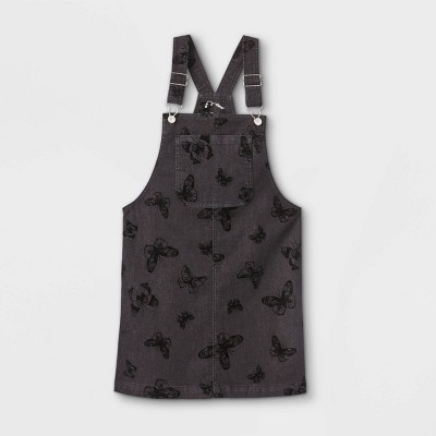Girls' Butterfly Pinafore Dress - art class™ Black S