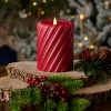 Christmas Swirl Motion Flameless Candle 4x6 Red - image 2 of 4