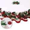 Christmas Table Cloths, Berries, Holly Outdoor Dining Table Cover Xmas Table Decorations, Water Resistant for Dining Room - 4 of 4