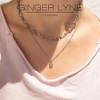 Oval Link Circle Chain Necklace for Women 18KT Gold Plated Stainless Steel 16"-18" Ginger Lyne Collection - 4 of 4