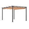 LOVMOR 10' x 13' Aluminum Patio Pergola with Retractable Pergola Canopy - 2 of 4
