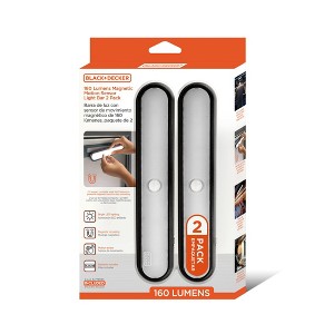 BLACK+DECKER 160LM LED Motion Sensor Light Bars for Indoor Rooms and Closets, Dimmable, 2-Pack - 1 of 4