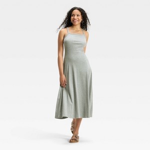 Women's Ribbed Maxi A-Line Dress - Universal Thread™ - 1 of 3