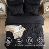 Bedsure Comforter Set – Solid Diamond Pintuck Design Bedding, GentleSoft™ Pintuck Bed Set Gift for Family,Pinch Pleat All Season Comforter with Sheets - 4 of 4