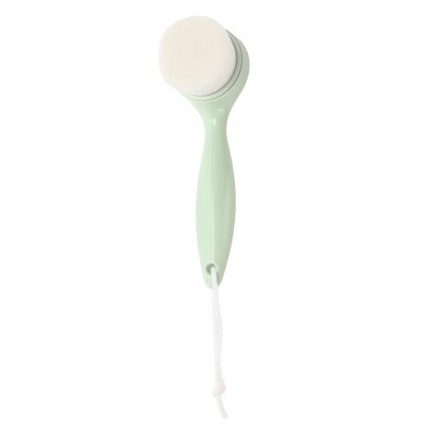 Unique Bargains Soft ABS PBT Wool Facial Cleansing Brush with Long Handle 1 Pc