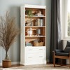 Hommoo 72.8" Tall White FreeStanding Bookshelf with 2 Drawers - 2 of 4