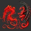 Men's Design By Humans Phoenix vs Dragon By chriskar Tank Top - 2 of 3