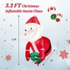 SEVOBAL Inflatable Holiday Decorations 3.3FT Inflatable Window Santa Christmas Decorations Outdoor Christmas Inflatables, Red, 18"*24"*40" - 2 of 4