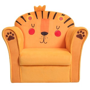 Costway Kids Cat/Astronaut/Lion/Synthetic Fake Animal/Elephant Sofa Children Armrest Couch Toddler Furniture Gift - 1 of 4
