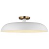 Nuvo Lighting Colony 1 - Light Flush Mount in  Matte White/Burnished Brass - 3 of 4
