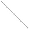 Black Bow Jewelry Polished Stainless Steel Flower Anklet, 9-10 Inch - 2 of 4
