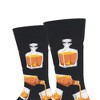 Socksmith 20.0 Inch Rocks Or Neat Socks Whiskey Bottle Glasses Crew Socks - image 3 of 3