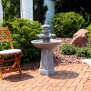Sunnydaze 40"H Electric Polyresin 2-Tiered Pagoda Outdoor Water Fountain with LED Light - 4 of 4