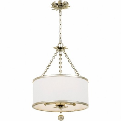 Crystorama Lighting Broche 3 - Light Chandelier in  Antique Silver