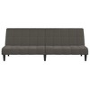 vidaXL 2-Seater Sofa Bed in Dark Gray Velvet - Convertible Loveseat Sleeper for Living Room, Home Office, or Studio - 4 of 4
