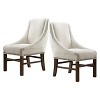 Set of 2 James Dining Chair Set Natural - Christopher Knight Home: Upholstered, Wood Legs, No Assembly Required - 2 of 4