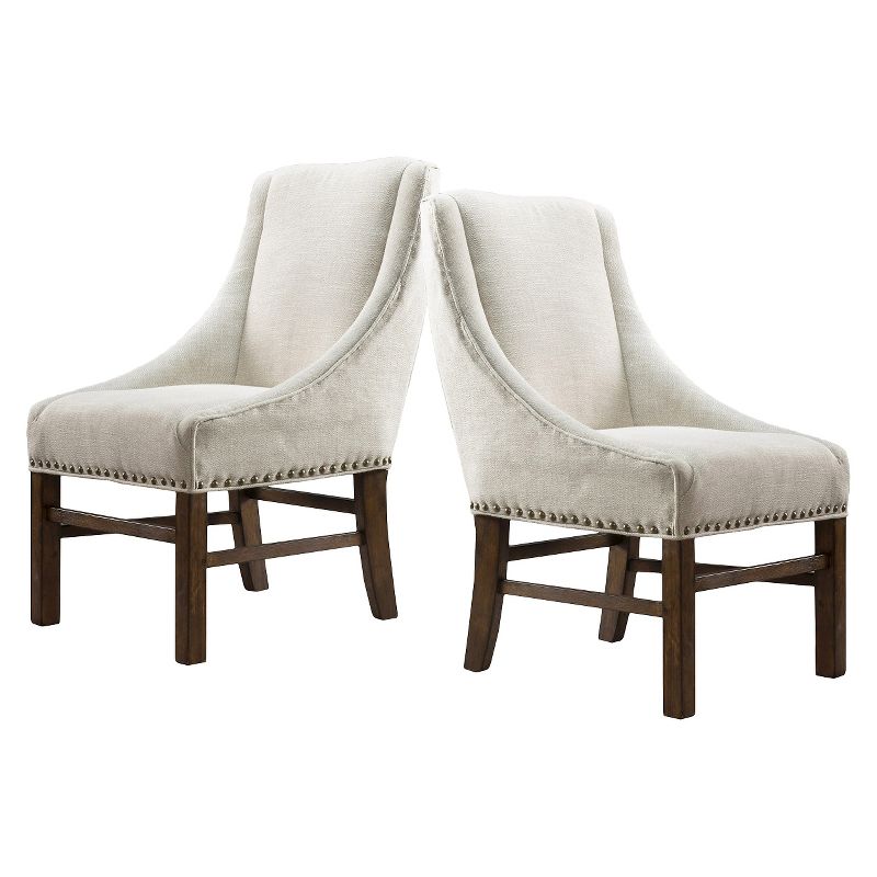 Set of 2 James Dining Chair Set Natural - Christopher Knight Home, 1 of 6