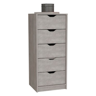 NicBex 5 Drawers Tall Dresser for Bedroom,Modern Style Wooden Drawers with Free Handle,Dressers for Kids Room,Living Room,Entry and Hallway,Gray
