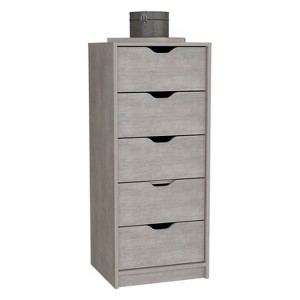NicBex 5 Drawers Tall Dresser for Bedroom,Modern Style Wooden Drawers with Free Handle,Dressers for Kids Room,Living Room,Entry and Hallway,Gray - 1 of 4