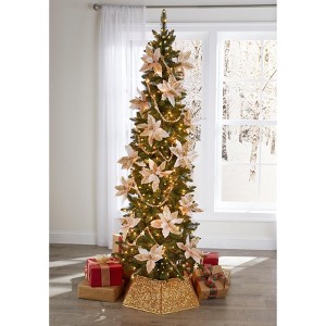 BrylaneHome 7.5’ Pre-Lit Slim Alberta Spruce Tree - 1 of 2