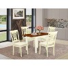 5-Piece Buttermilk and Cherry Solid Wood Top - Dining Room Set - Seats 4 - 2 of 4