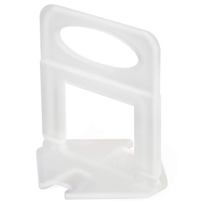 Juvale 400 Pack Tile Leveling Clips Reusable Plastic Leveling Spacer Clips, White, 1/8 Inch