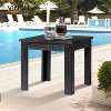 VINGLI Outdoor Adirondack Side Table, 18" Square Thick Wooden Coffee Table, Patio Side Table End Table for Yard, Garden, Poolside and Balcony - 2 of 4