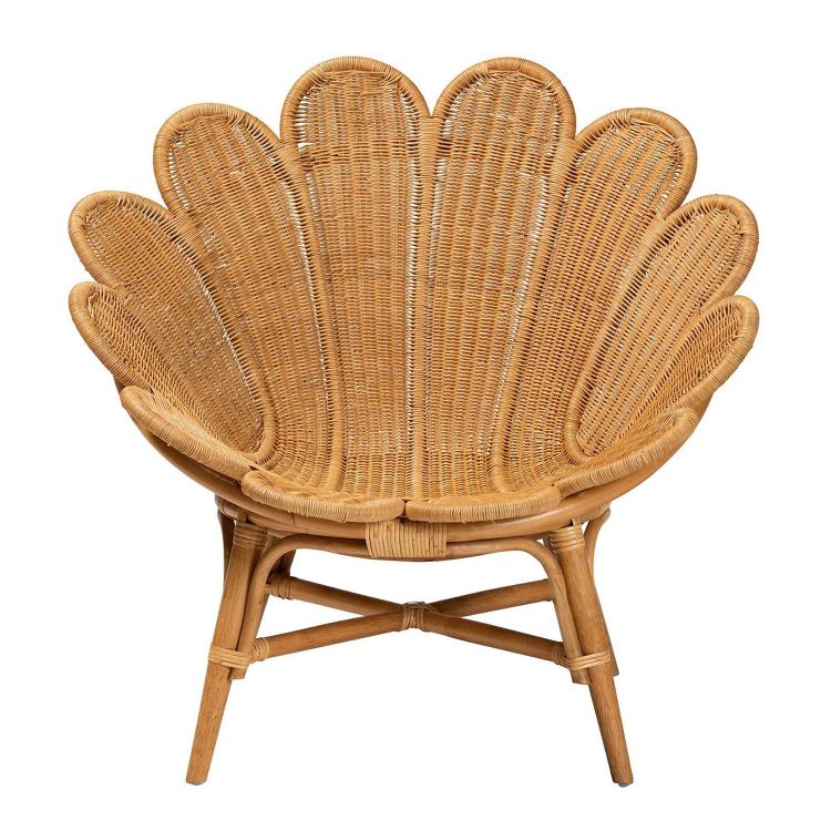 bali &#38; pari Blossom Rattan Accent Flower Chair Honey, 1 of 10