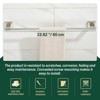 Cobbe Brushed Nickel Bathroom Accessories 4-Piece Bathroom Hardware Set, Includes Towel Rack, Towel Hook, Toilet Paper Holder and Towel Ring - 3 of 4