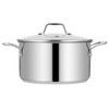 NutriChef Commercial Grade Heavy Duty 8 Quart Stainless Steel Stock Pot with Riveted Ergonomic Handles and Clear Tempered Glass Lid (2 Pack) - 2 of 4