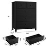 Jojoka 5 Drawer Dresser for Bedroom, Wooden Chests of Drawers with Storage Drawers, Modern Tall Dresser Organizer for Entryway, Hallway, Home Office - 2 of 4