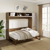 TIRAMISUBEST Full Size Murphy Bed with Bulit-in Wardrobe, 3 Storage Drawers and Open Shelves, Folding Murphy Cabinet Bed with a Long Shelf - 3 of 4
