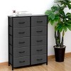FONTOI Decorative Storage Cabinets, Aesthetic Appeal and Practical Storage Converge, Cabinet that Elevates Interior Design, Black, 31.4"*11.8"*26.1" - 2 of 4