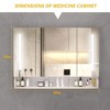Grungis Wall Mounted Bathroom Storage Cabine,Medicine Cabinet with Mirror and  LED Light for Bathroom - 3 of 4