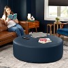 Jaxx Candler Round Couch Ottoman - Oversized Giant Coffee Table & Foot Rest - 3 of 4