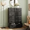 Tall Dresser with 10 Fabric Drawers, Storage Tower with Cabinet, Metal Frame, Organizer Units for Closet - 3 of 4