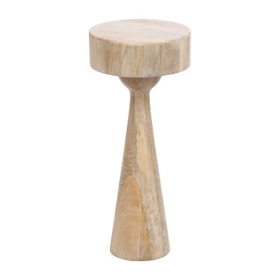Kate and Laurel Solbrett Wood Drink Table, 10x10x22, Natural
