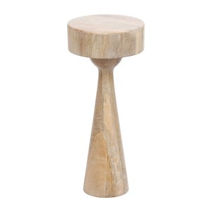 Kate and Laurel Solbrett Wood Drink Table, 10x10x22, Natural - 1 of 4