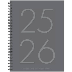 Willow Creek Press Classic Gray Academic July 2025 - June 2026 6.5"x8.5" Weekly Monthly Softcover Planner - 1 of 4