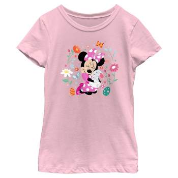 Girl's Minnie Mouse Easter Bunny Hug T-Shirt